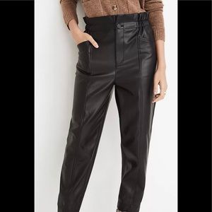 Madewell faux leather paper bag pants!